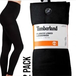 Timberland Fleece Lined Black Leggings in Size Medium/Large (2 pair)